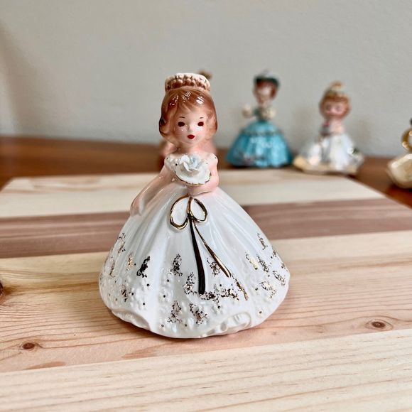 Vintage Josef Originals Bride Wedding Flower Girl Figurine, Communion Figurine - Picture 1 of 8